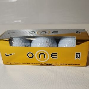 Nike One Golf Balls in Gold Box Tigerwood New